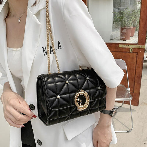 Brand Designer Women Shoulder Bags Diamond Lattice Crossbody Bag for Girls Chain Square Flap Messenger Bag Ladies Handbags